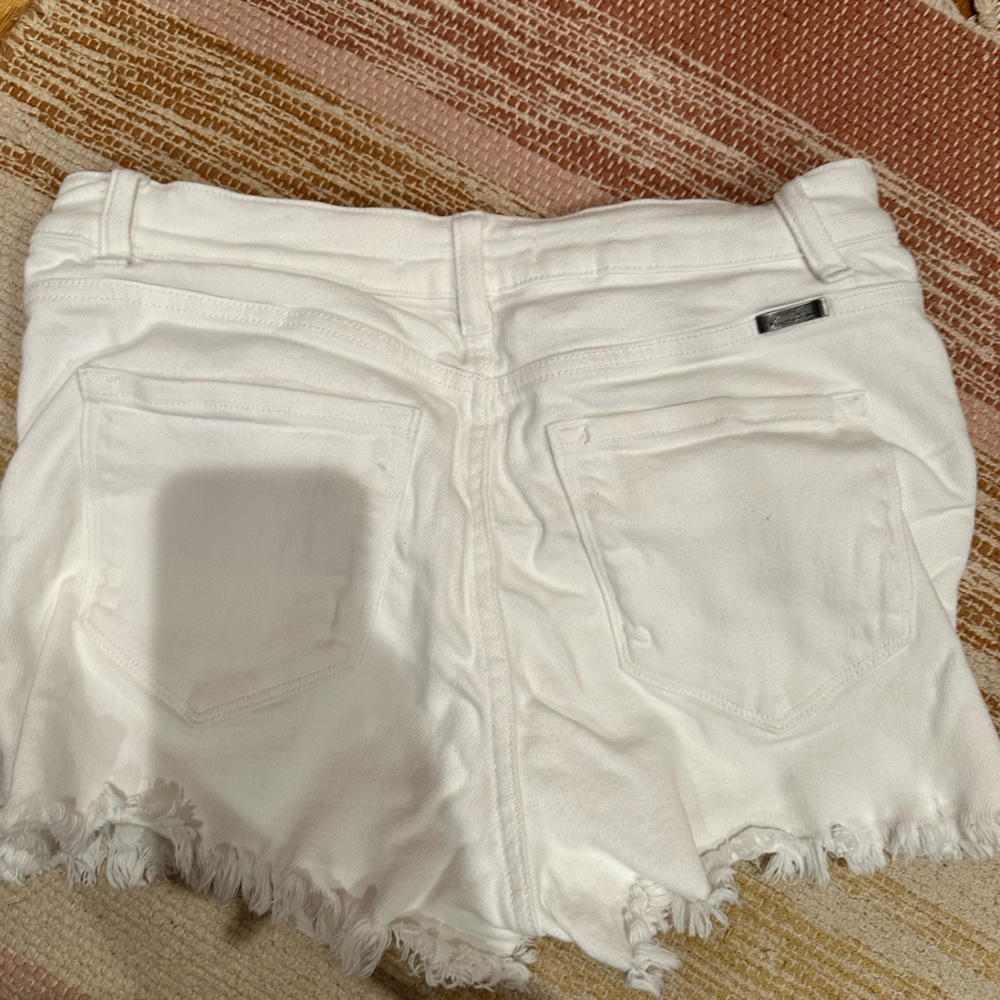 Kancan White Denim Shorts
